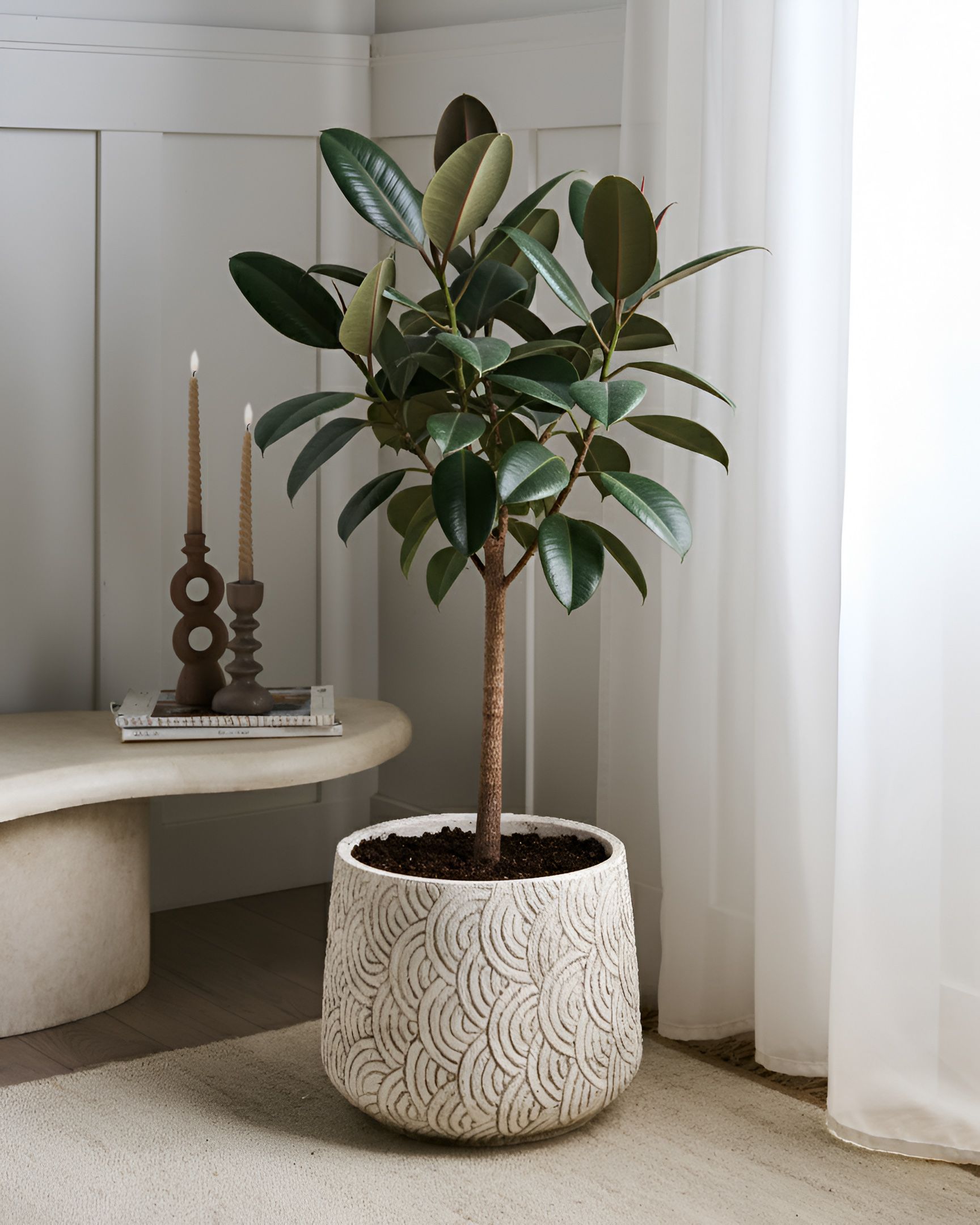 Plant Pot ERIROS 31 cm Light Beige