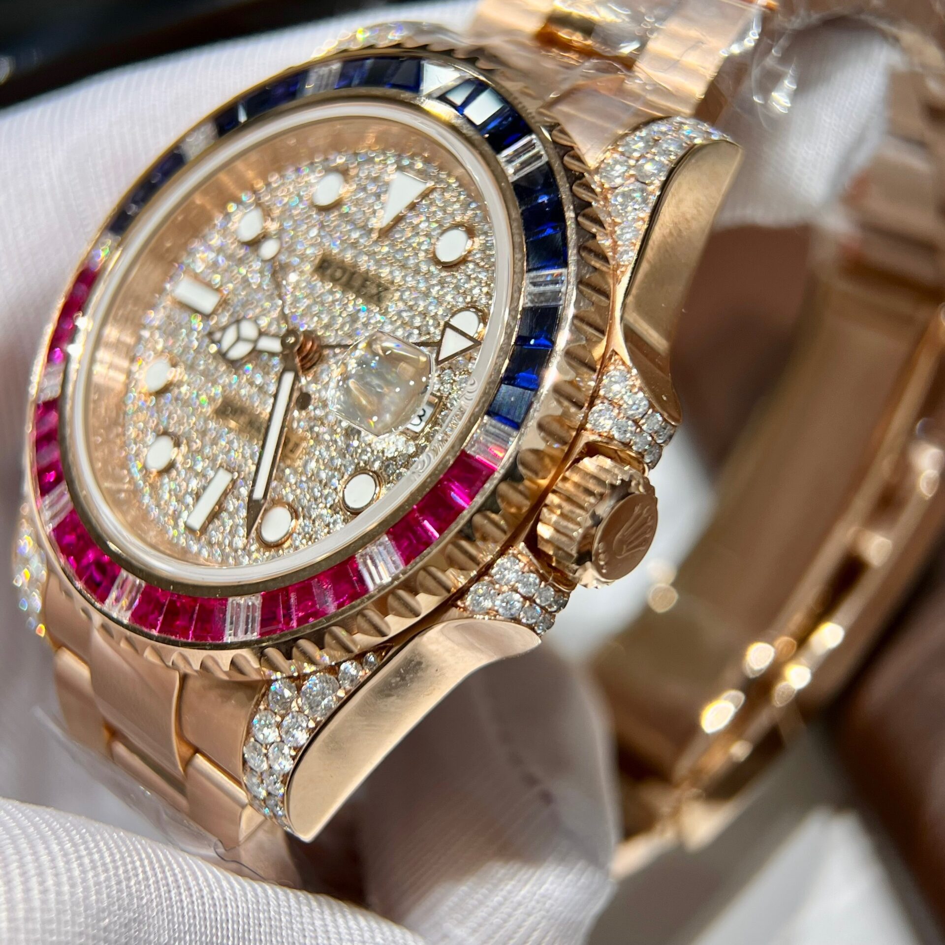 Rolex GMT-Master II 126755 SARU Replica Watch Gold Wrapped Sapphire 41mm - Elite Watch Atelier