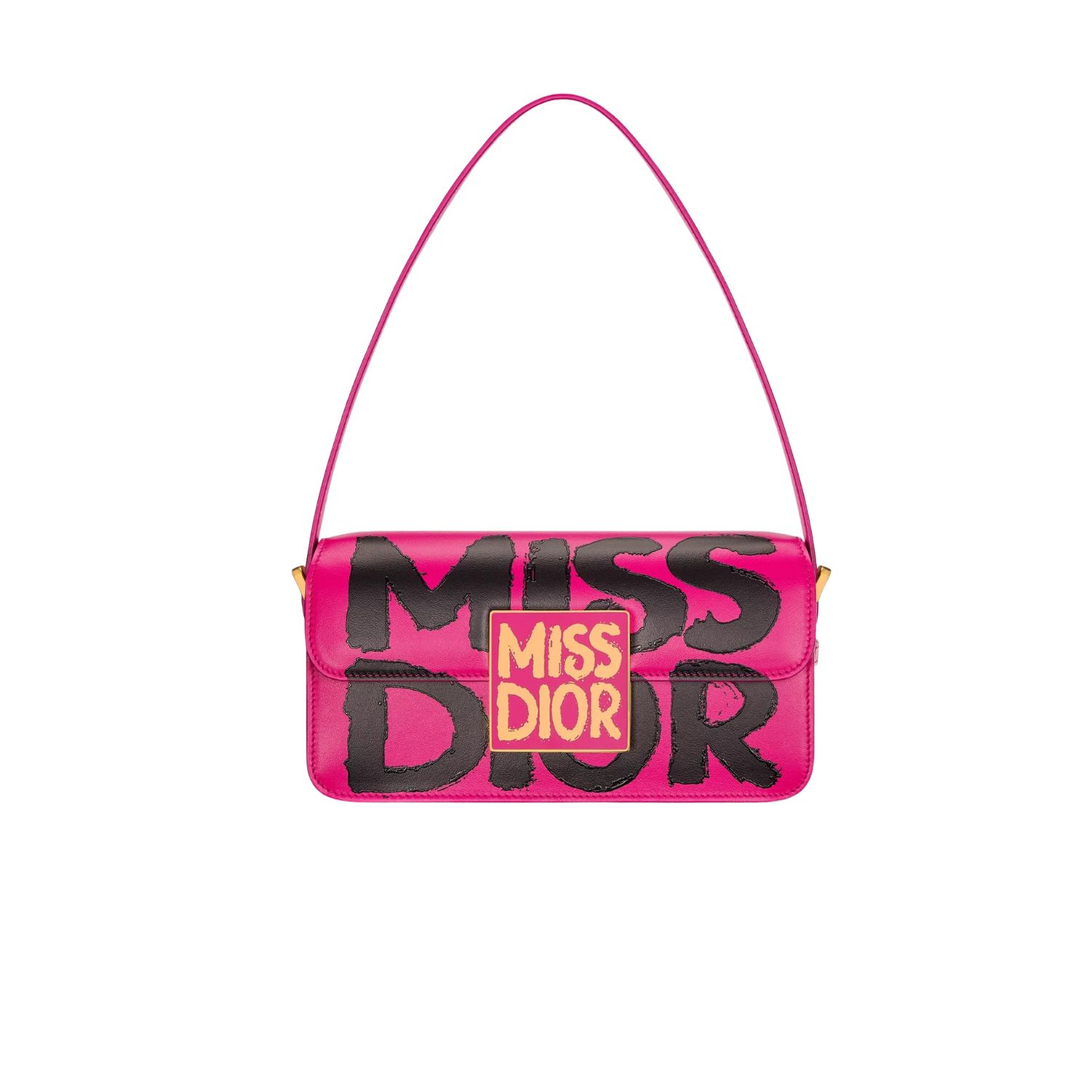 Miss Dior Flap Bag Fuchsia and Black For Women 22cm/8.5in  – M2610UZCJ_M9291:1High-quality replica