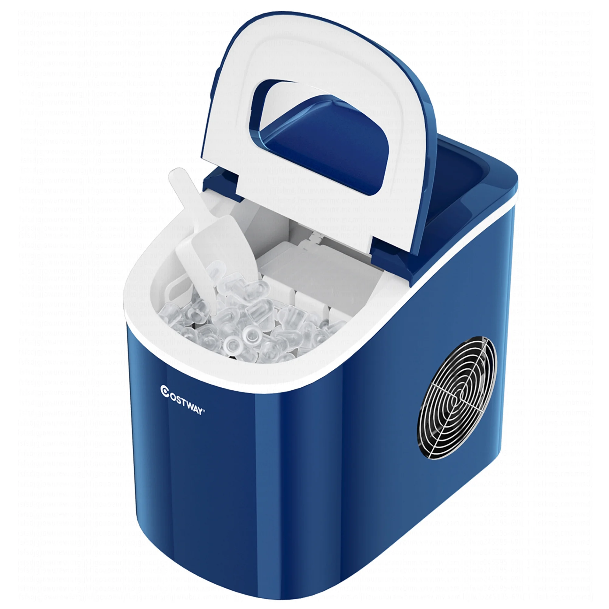 Costway Silver Portable Compact Electric Ice Maker Machine Mini Cube 26lb/Day - Image 29