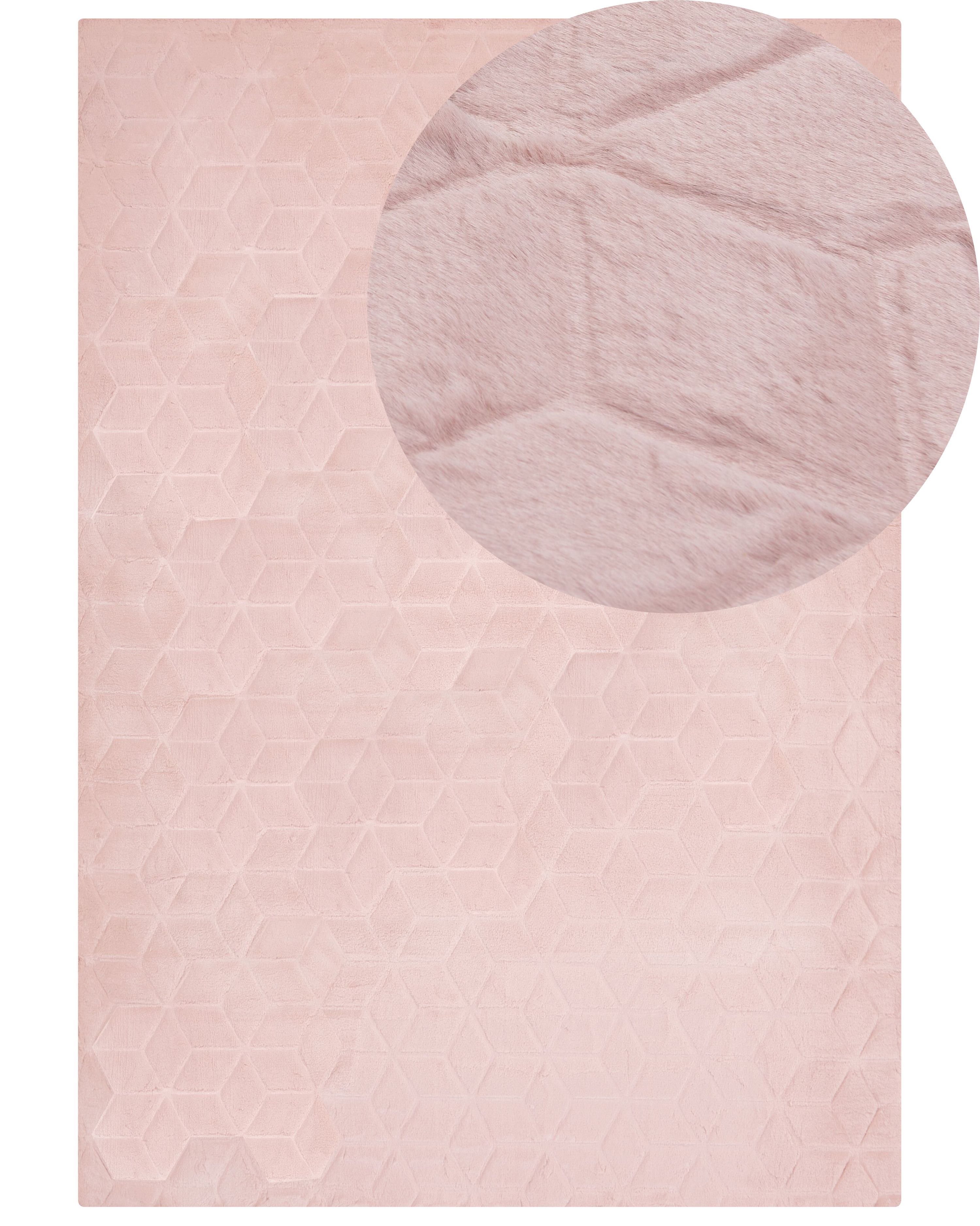 Faux Fur Rug THATTA Pink 160 x 230 cm