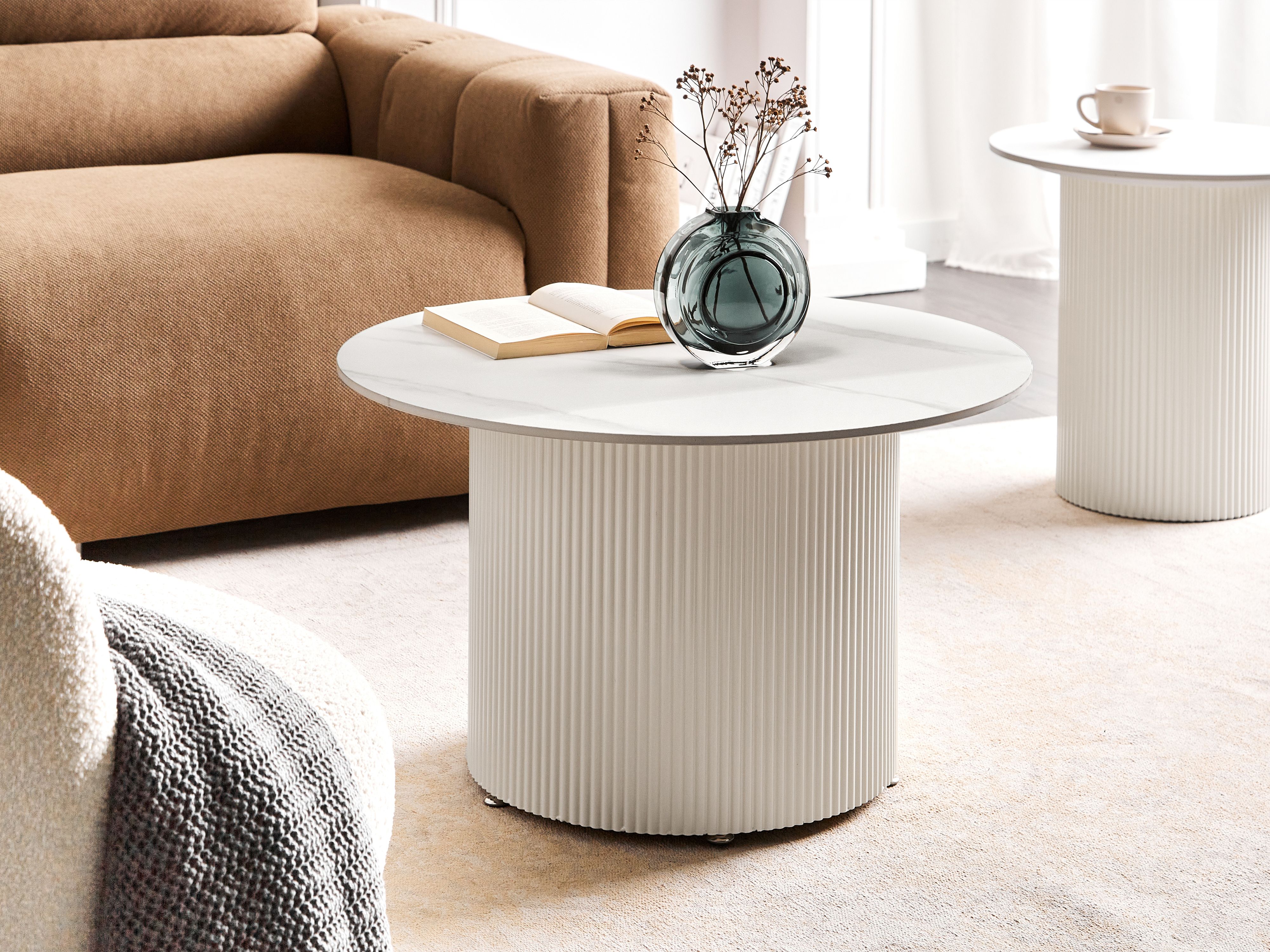 Coffee Table LEONA Ceramic Light Beige