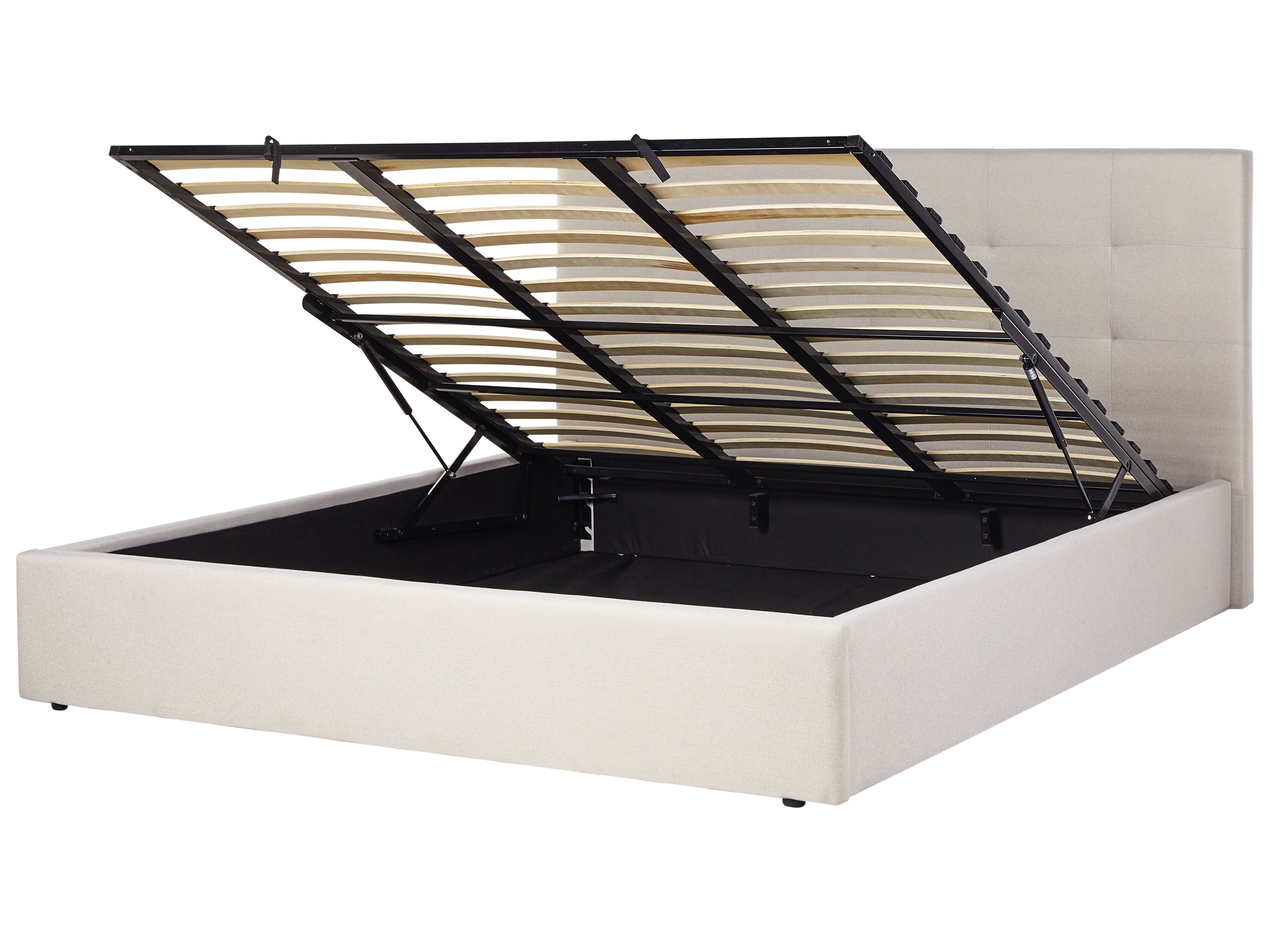 Ottoman Bed Fabric LORIENT 180 x 200 cm (EU Super King) Beige