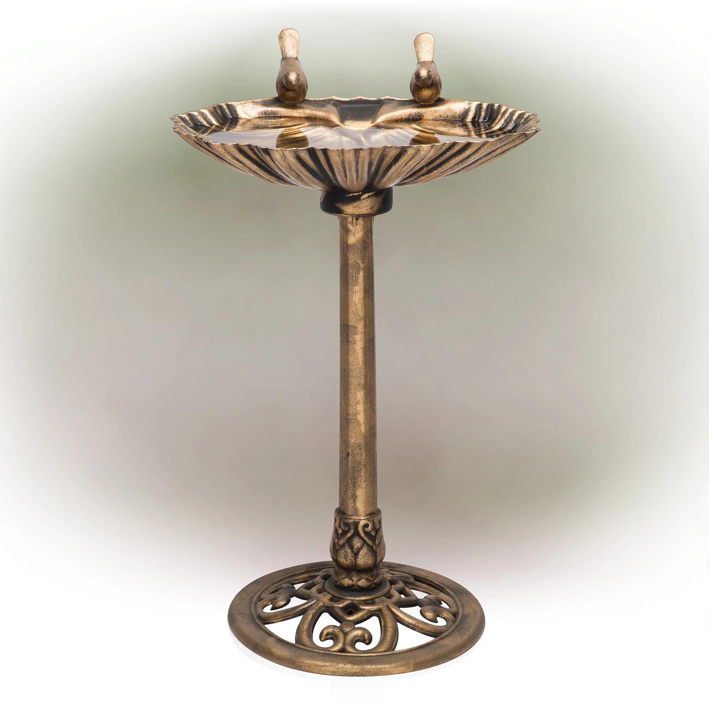 Alpine Corporation 32-inch Plastic Bird Bath, Bronze