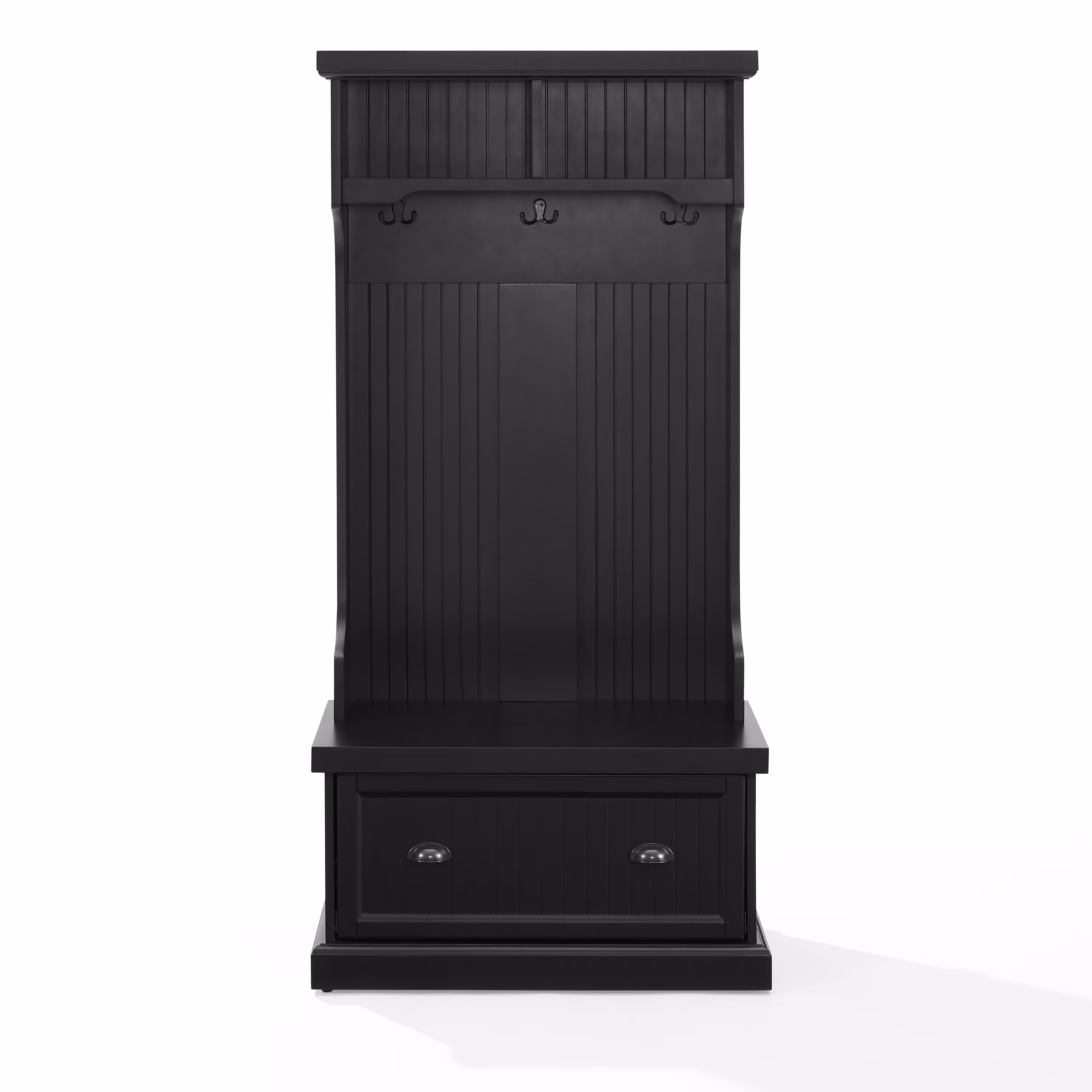 Crosley Furniture Shoreline Coastal MDF Wood Hall Tree in White - Image 3