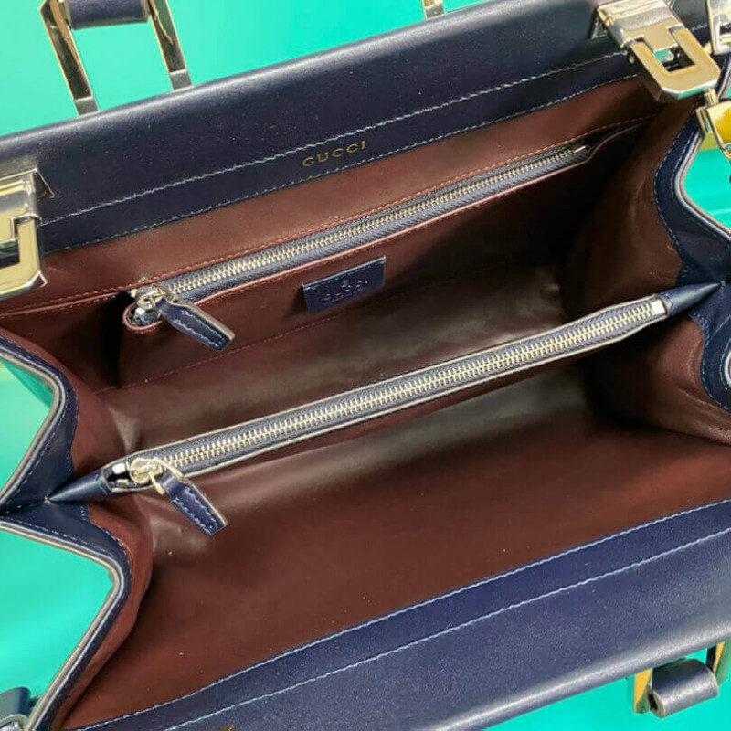 Replica Gucci Zumi Smooth Leather With Stripes Small Top Handle Bag 5697121:1High-quality replica