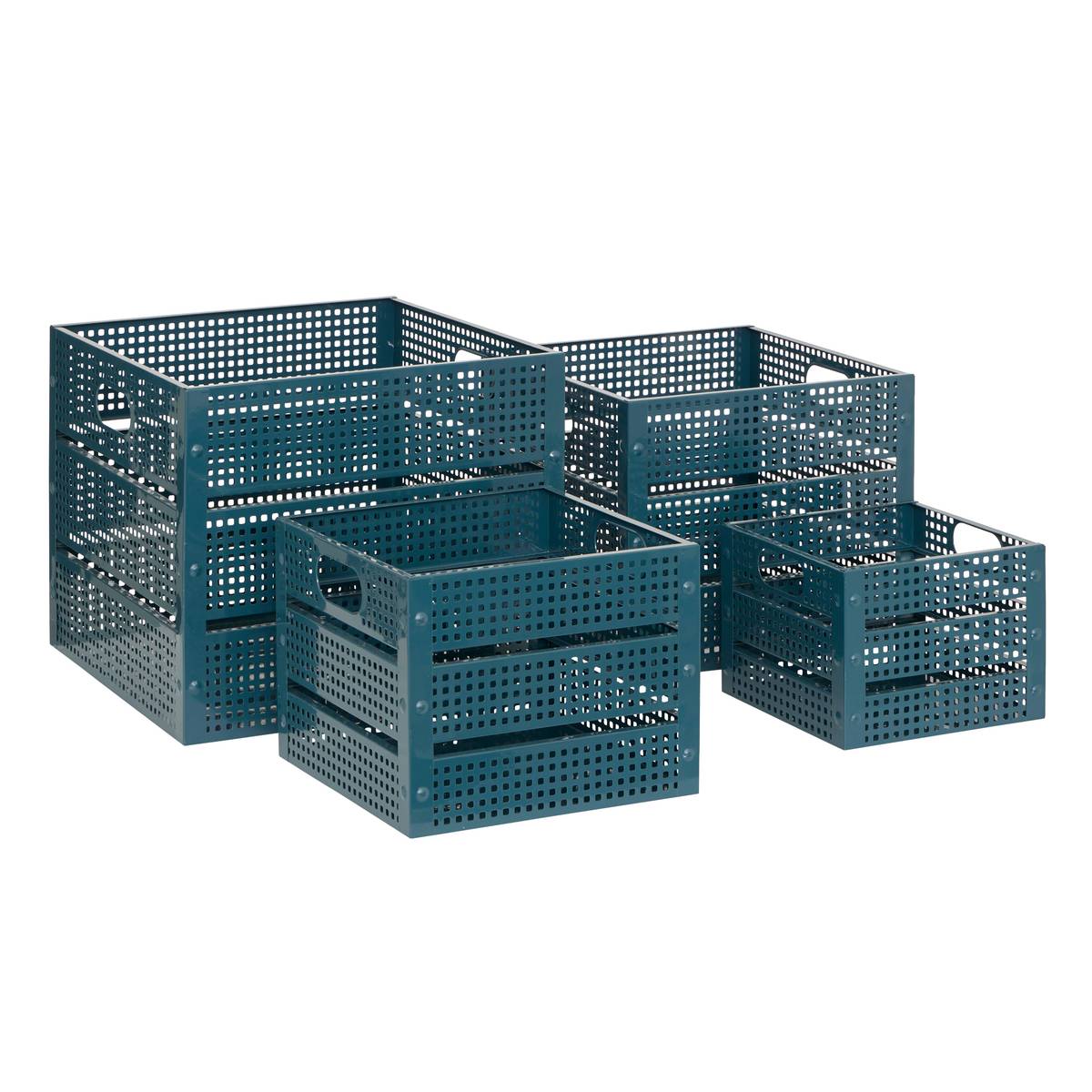 Set of 4 "Azae" boxes 35x30 cm