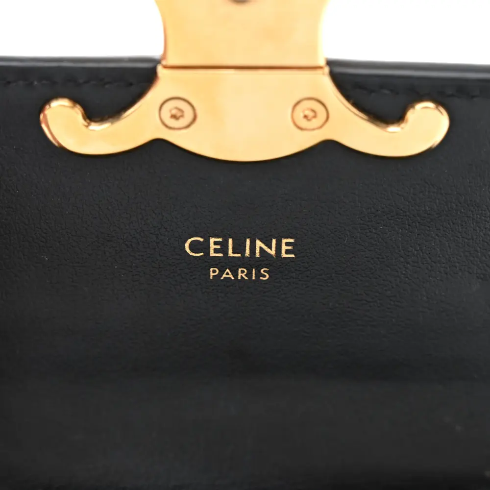 Replica Handbags: Celine Black Mini Triomphe with Gold Hardware1:1High-quality replica