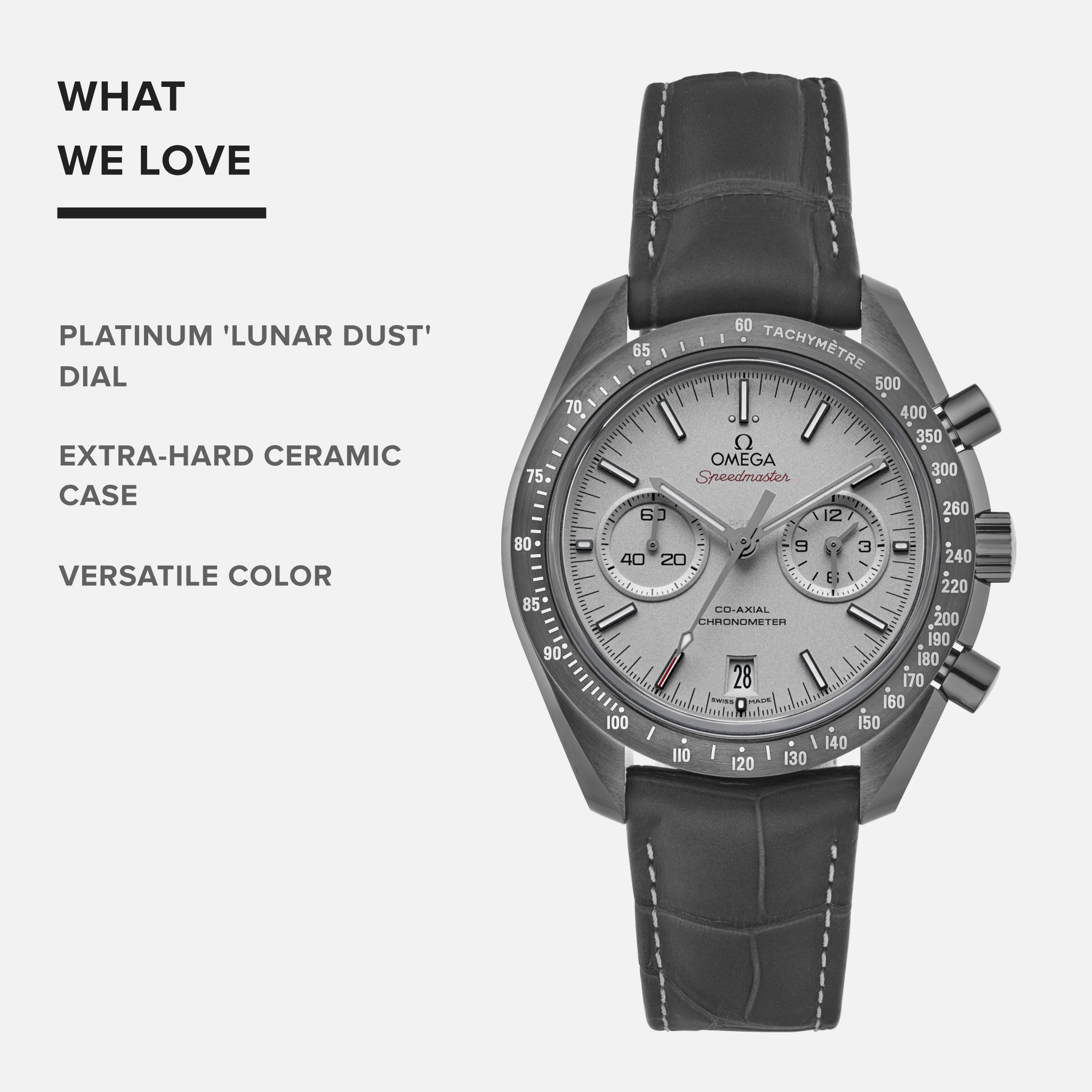 Speedmaster Moonwatch Co-Axial Chronograph 44.25mm 'Grey Side Of The Moon'(1:1 replica) - Top club