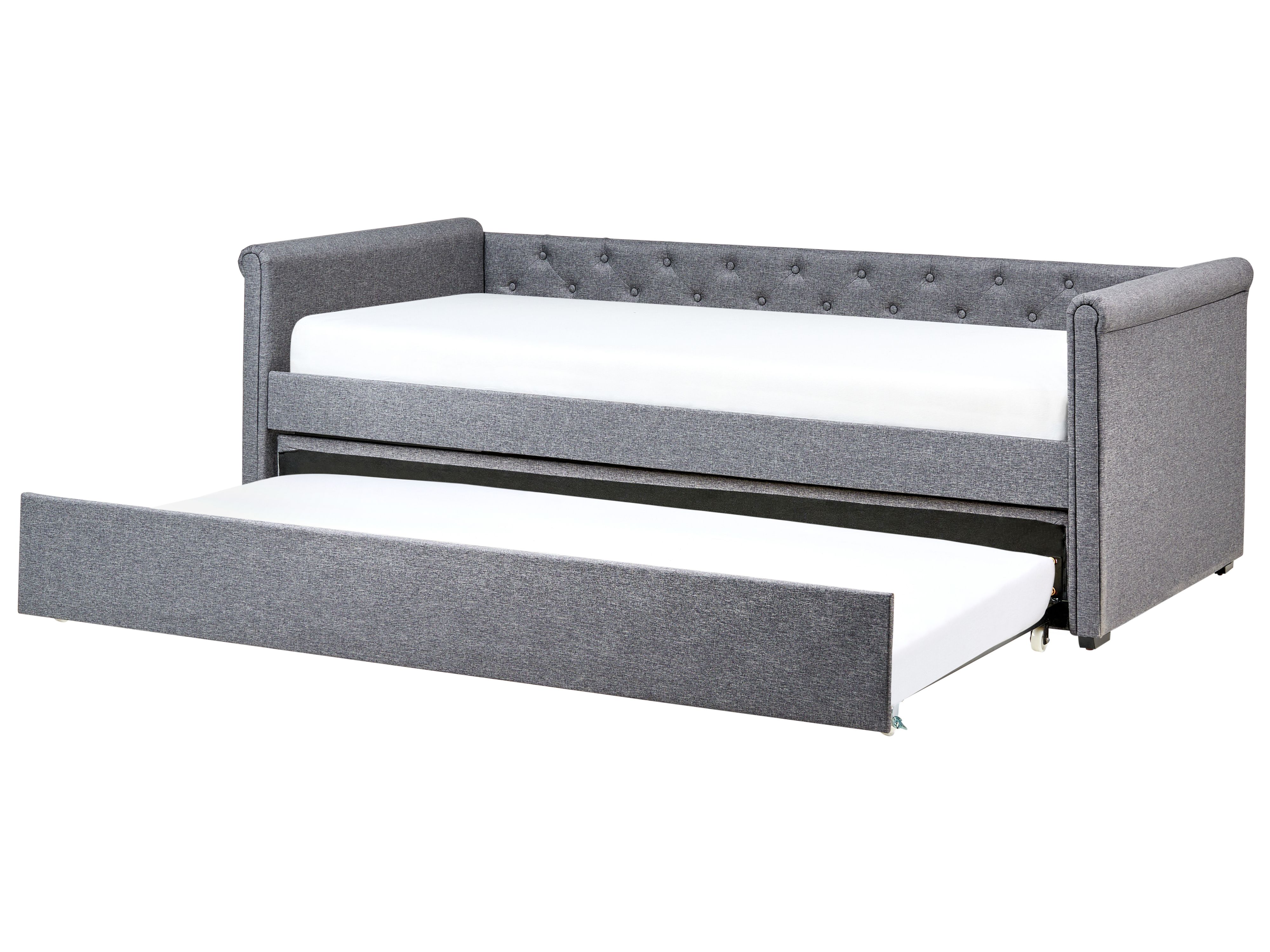 Trundle Bed Fabric LIBOURNE 90 x 200 cm (EU Single) Dark Grey