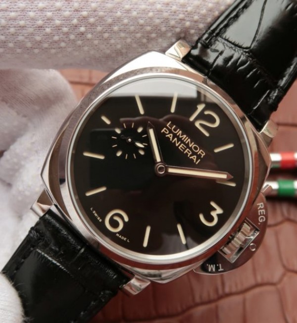 Replica Panerai Luminor Due 3 Days PAM676 Black Leather Strap P.1000 - Elite Watch Atelier