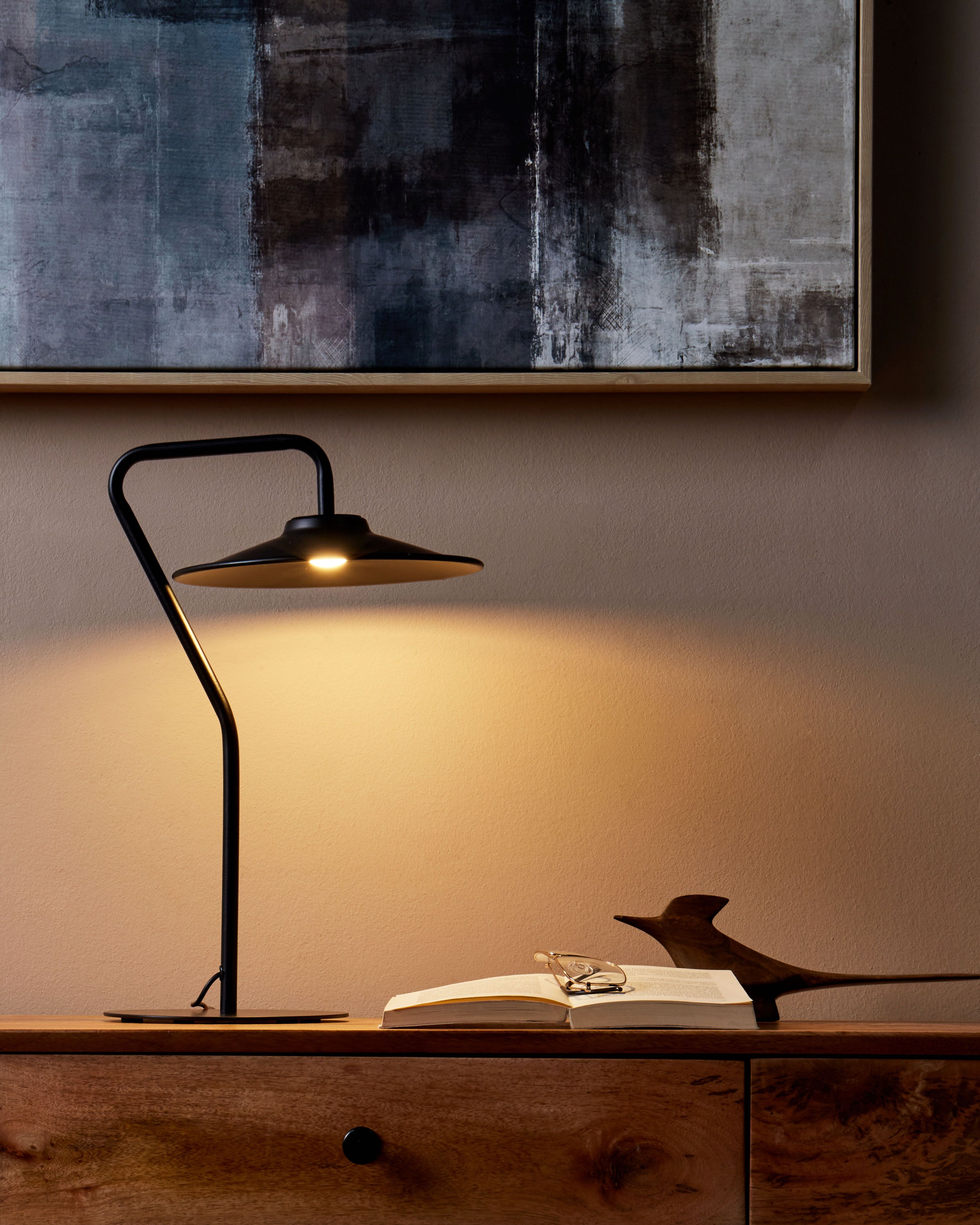 LED Table Lamp GALETTI Metal Black