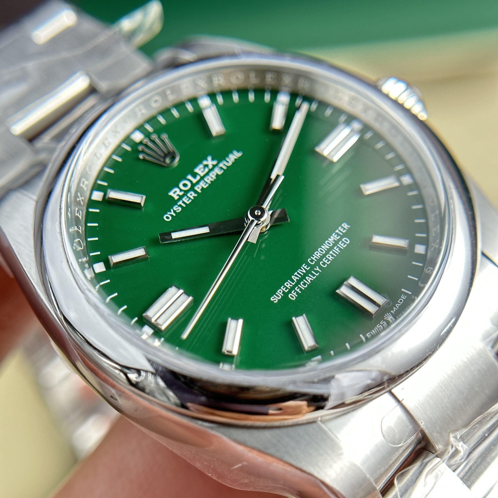 Rolex Replica Watch Oyster Perpetual 126000 Green Dial Clean Factory 36mm - Top club