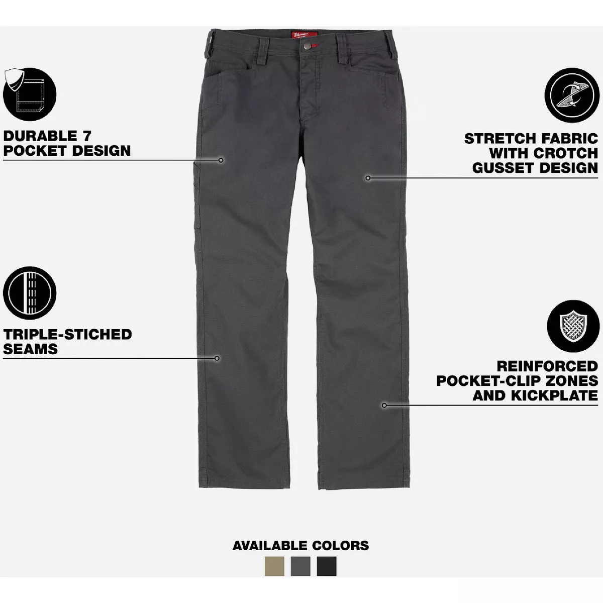 Milwaukee Gray 34 x 30 Work Pants