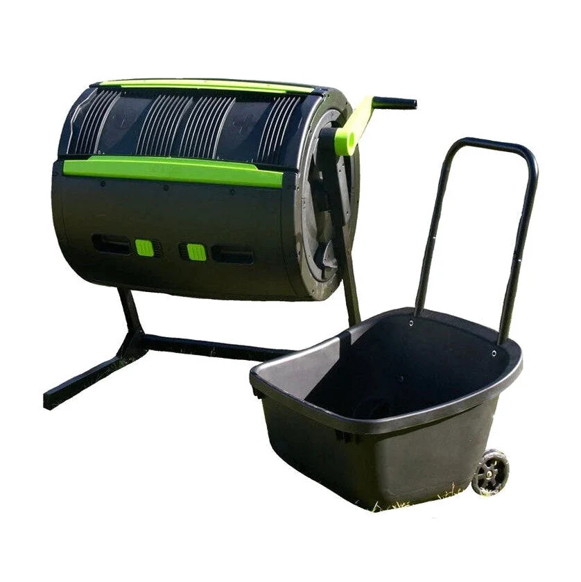 Maze 65-Gallon Compost Tumbler With 12-Gallon Cart, Black - 41.3 x 30 x 45 in - Image 4 Maze 65-Gallon Compost Tumbler With 12-Gallon Cart, Black - 41.3 x 30 x 45 in - Image 4