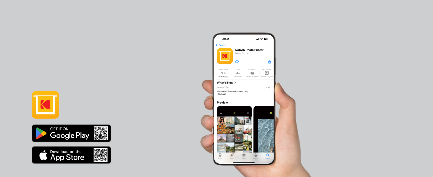 柯达 Dock Plus 4PASS 即时照片打印机 4x6 套装 蓝牙 适用于 iPhone 安卓系统 学校 家庭