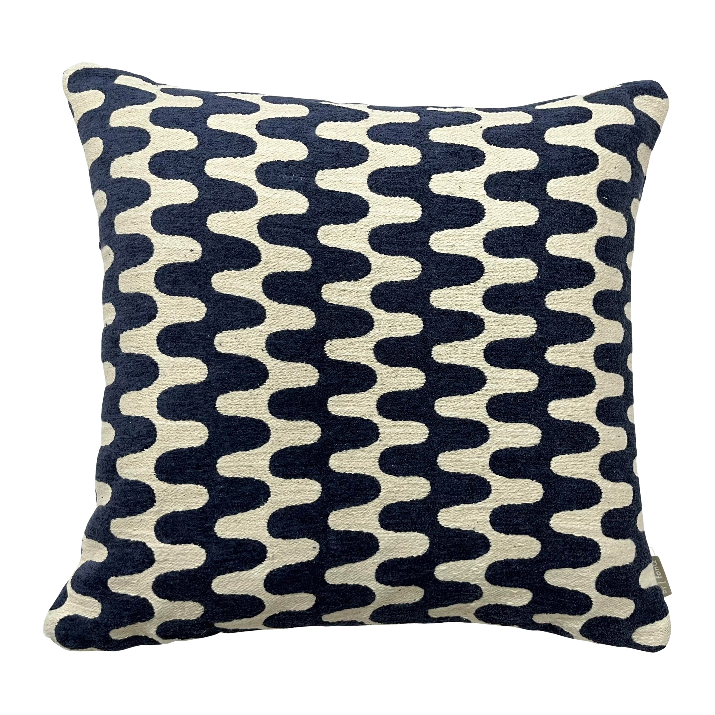 Blokker Wavies Sierkussen 50 x 50 cm - Blauw
