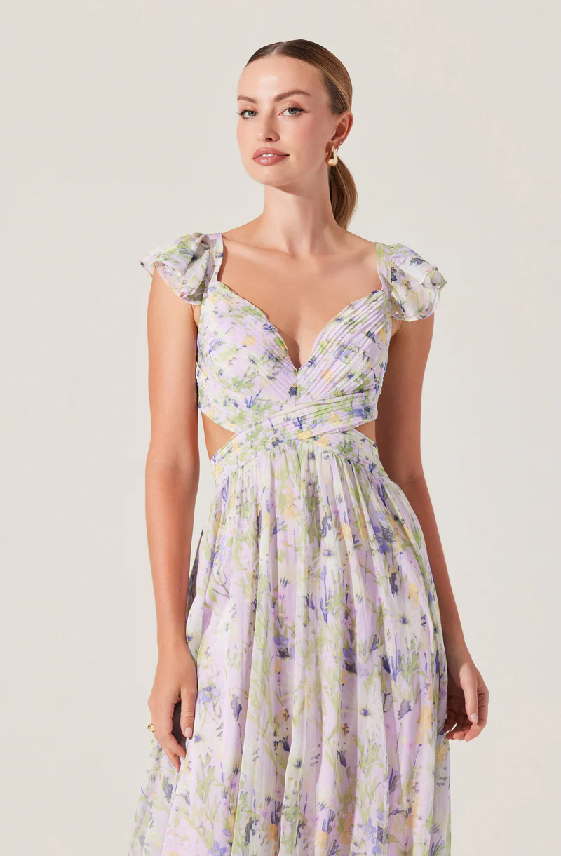 Primrose Floral Strappy Back Maxi Dress