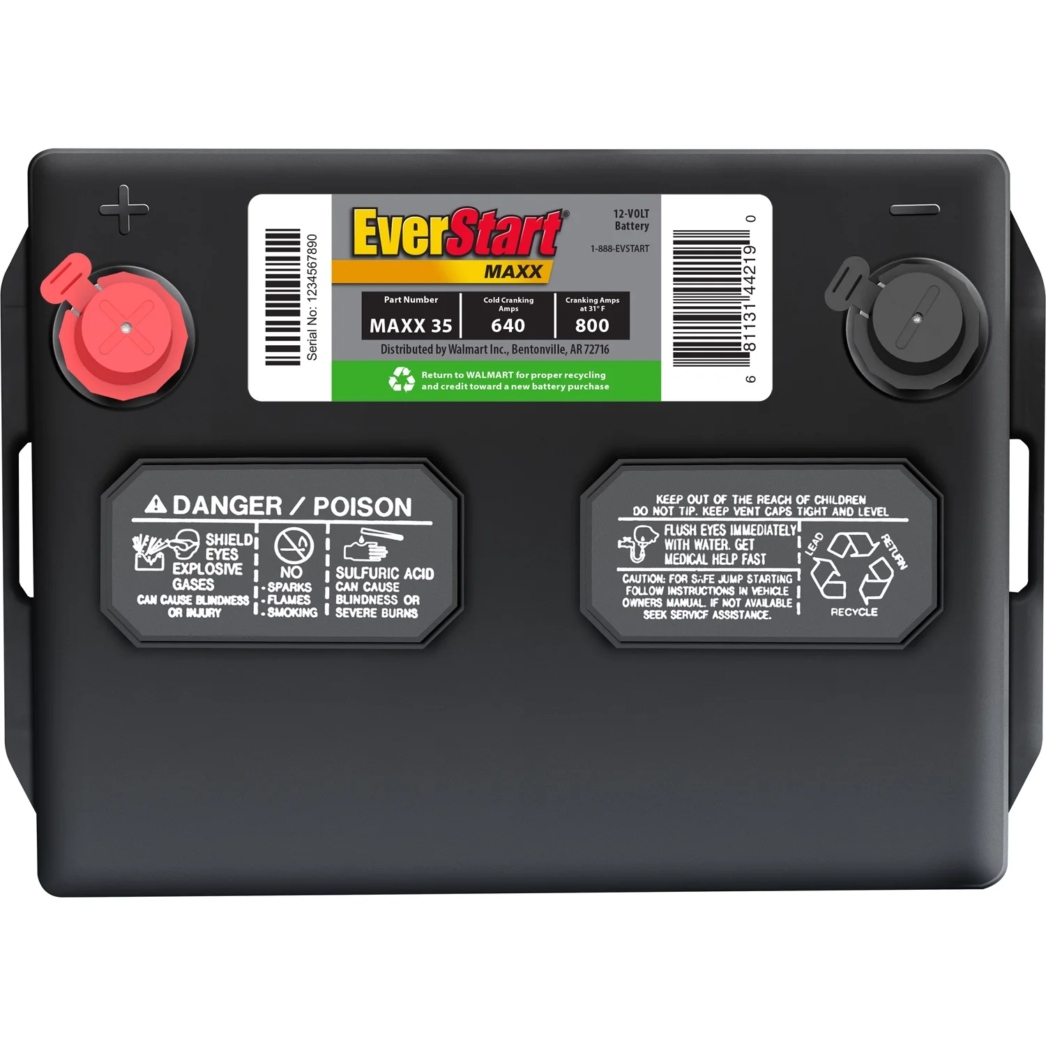 EverStart Maxx Lead Acid Automotive Battery, Group Size 35 12 Volt, 640 CCA - Image 6