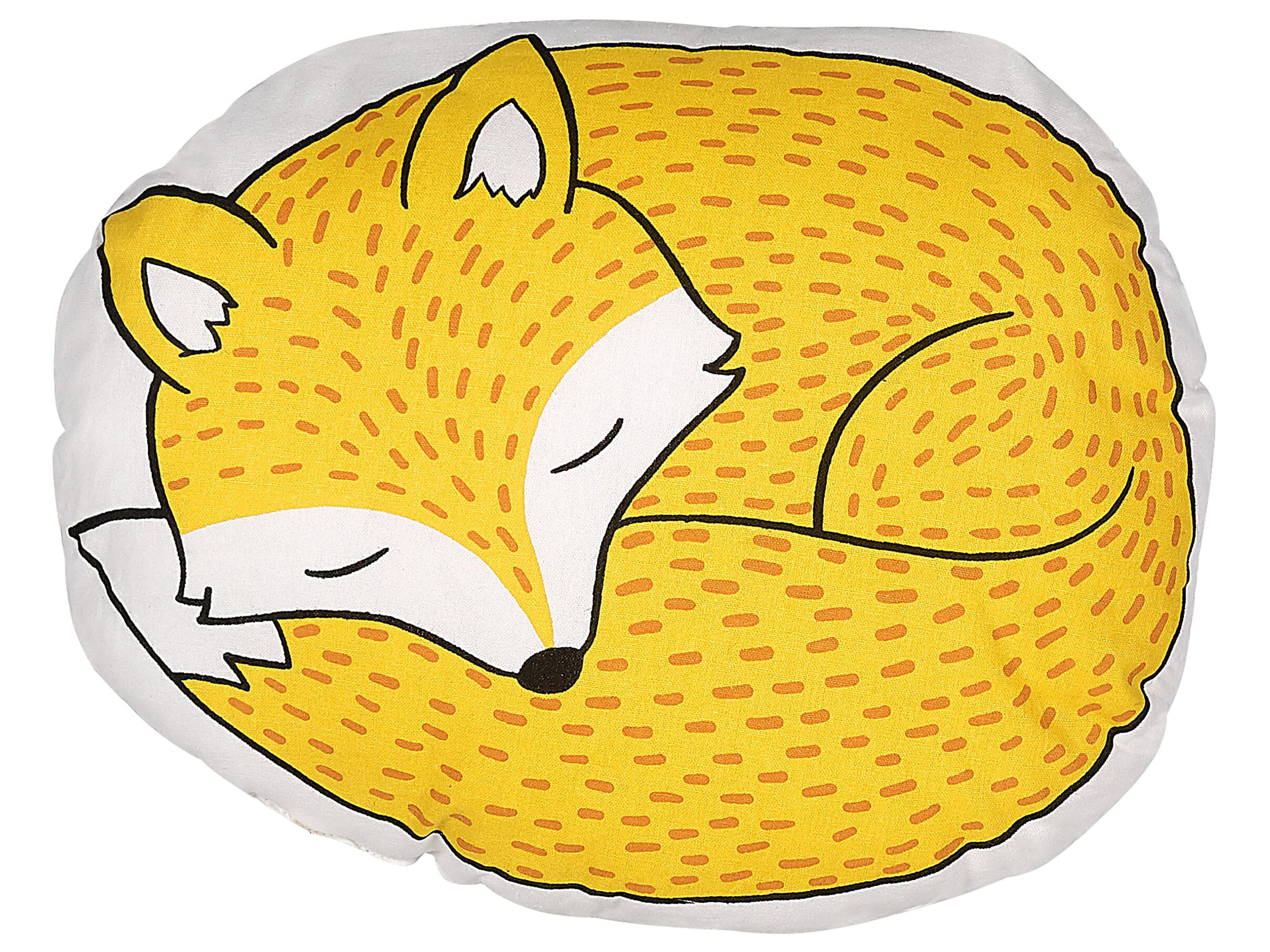 Throw Cushion DHANBAD Cotton 50 x 40 cm Yellow Fox