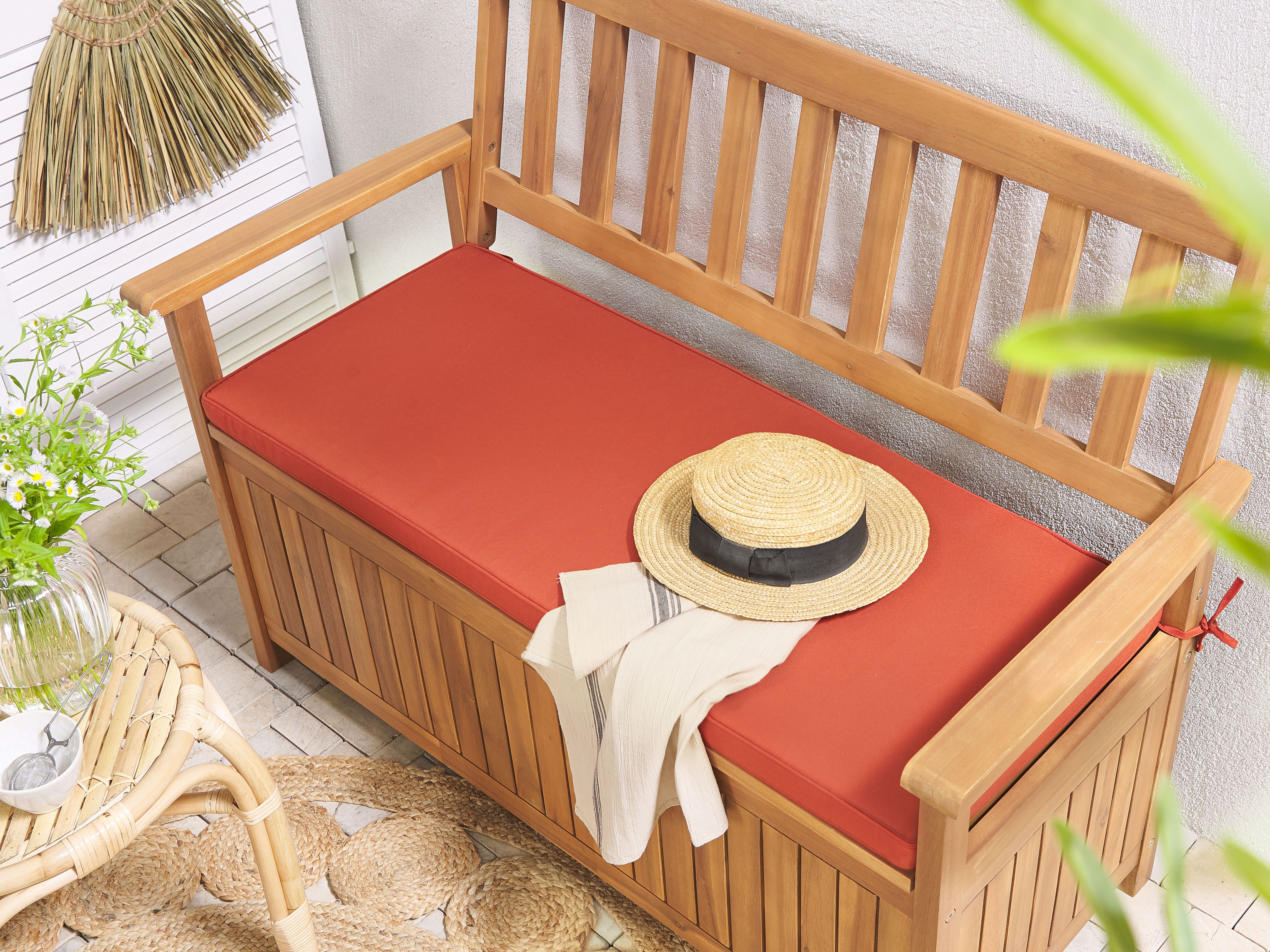 Bench Seat Pad Cushion SOVANA 45 x 110 cm Dark Red