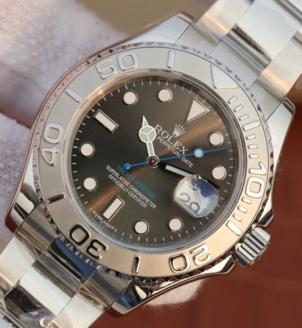 Replica Rolex Yacht-Master 116622 EW Gray Dial SS Bracelet A3135 - Elite Watch Atelier