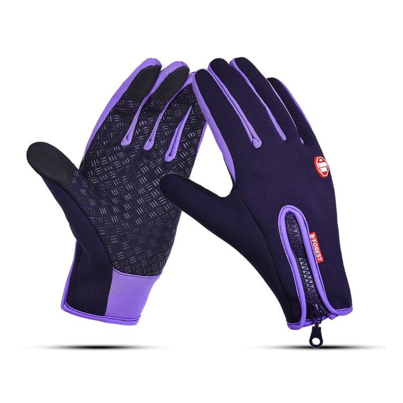 Warme Touchscreen Winterhandschoenen met Antislipontwerp – Zwart, Paars-Rood, Blauw