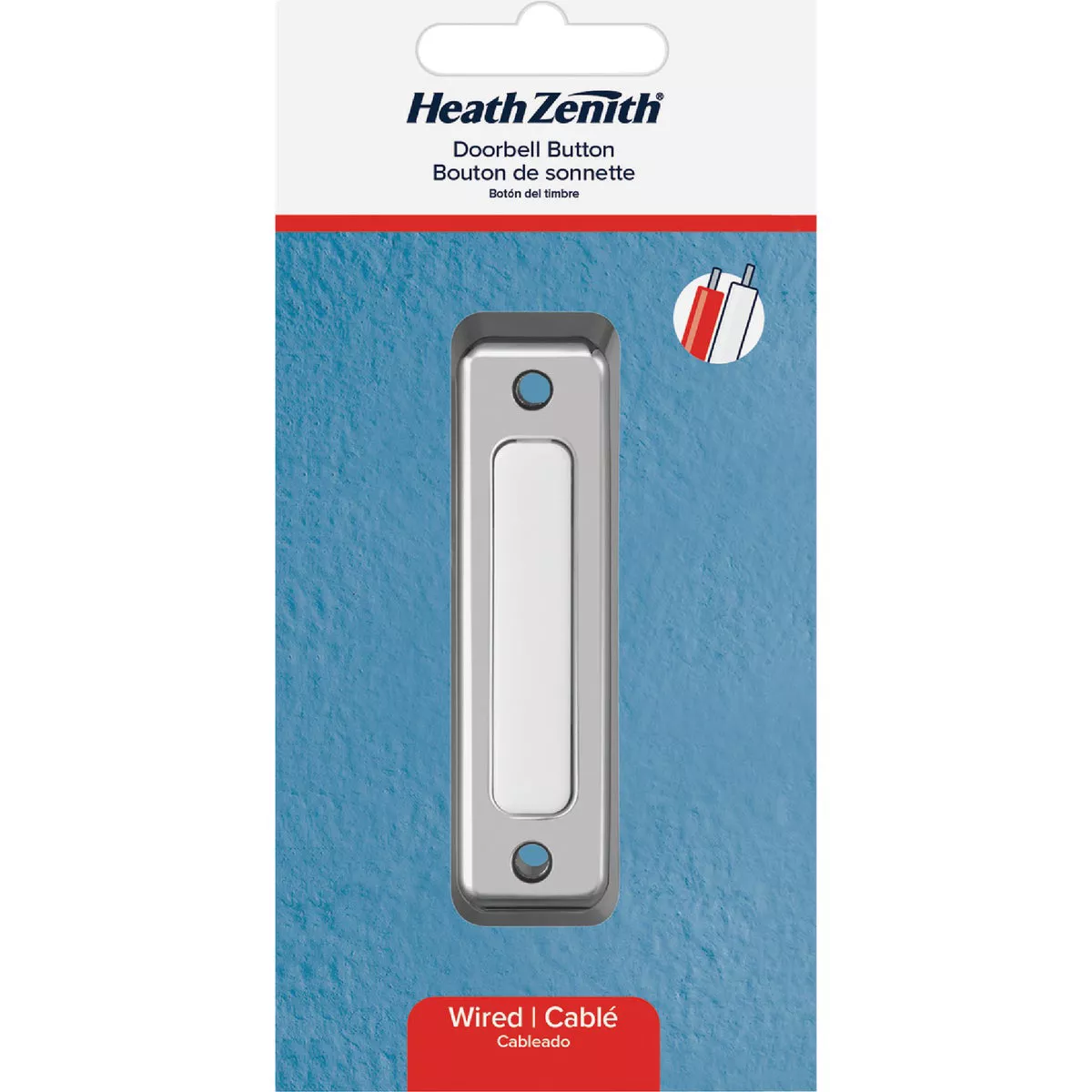 Globe Heath Zenith Satin Nickel Lighted Doorbell Button