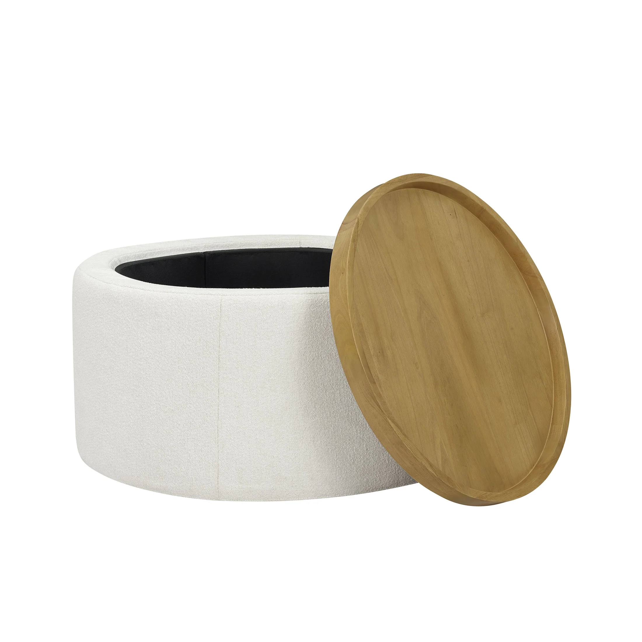 Beautiful Drew Stowaway Coffee Table with Storage by Drew Barrymore, Cream - Image 7