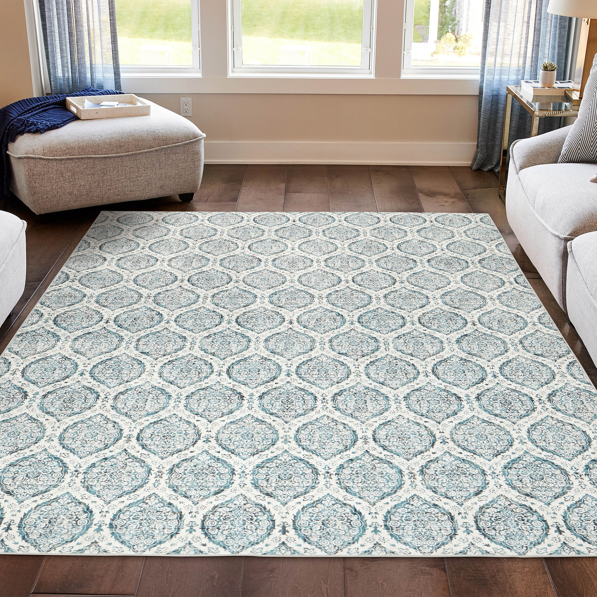 Wyatt & Ash Washable Indoor Area Rug, Alisha 9' x 12'