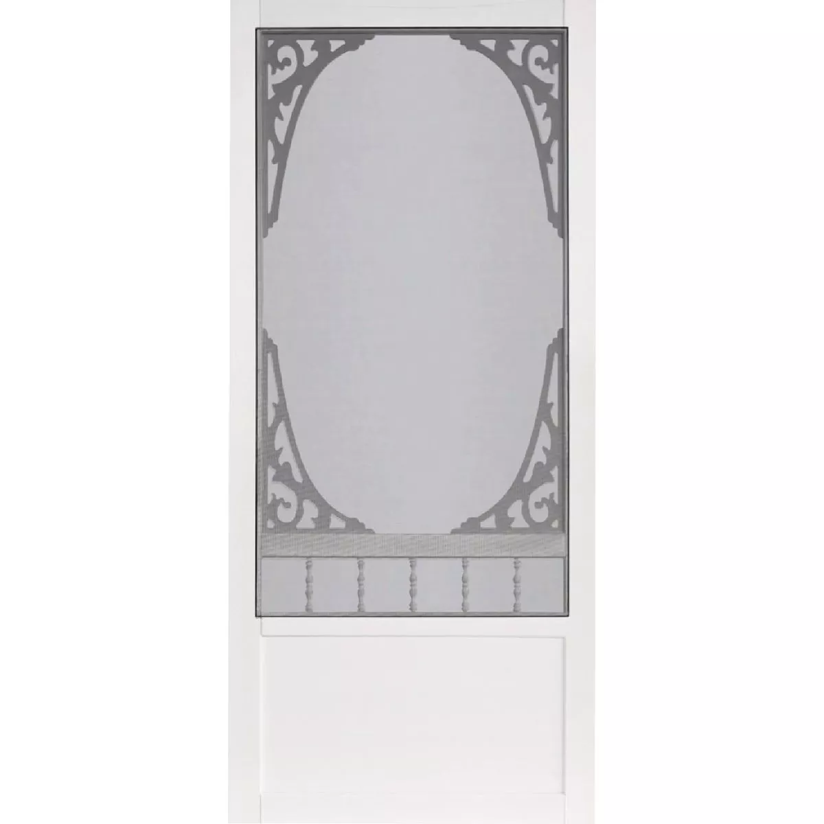 Screen Tight Springview 32 In. W x 80 In. H x 1 In. Thick White Vinyl Screen Door