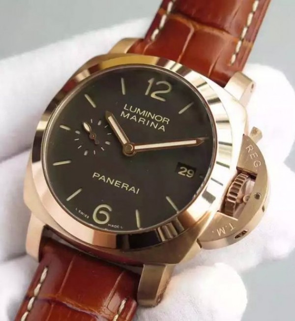 Replica Panerai ZF PAM393 Ladies RG Leather Strap P9000 - Elite Watch Atelier