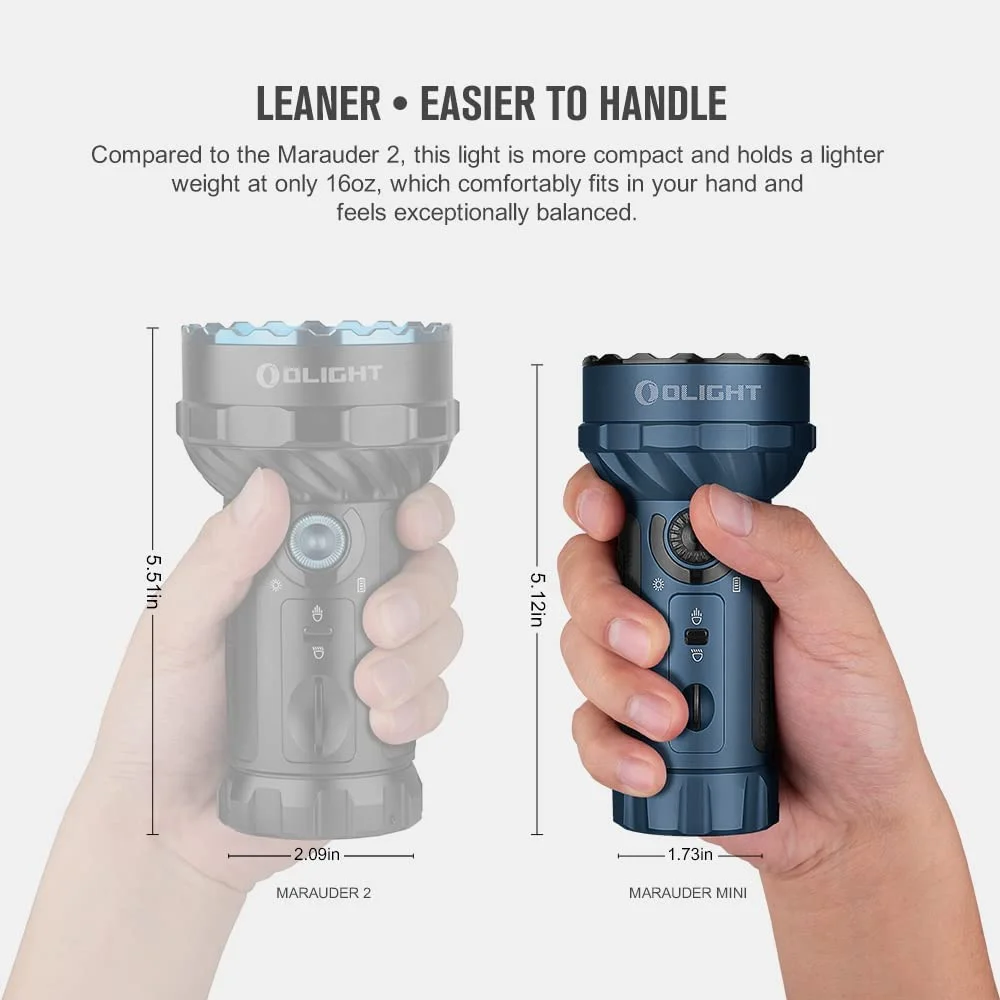 OLIGHT Marauder Mini 7,000 Lumens Bright Flashlight with 600 Meters Beam Distance, Powerful RGB Lights, Magnetic Rechargeable for Outdoors Work, Hunting, and Searching(Black) - Image 16