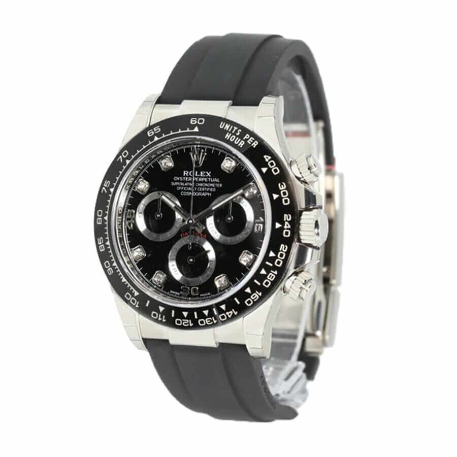 Rolex Daytona 116519LN Oysterflex Diamond Replica - Elite Watch Atelier