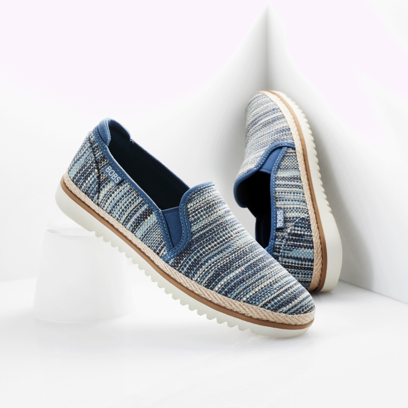 Women's Bobs Flexpadrille Lo Slip-On with Memory Foam Footbed by Skechers - MIDNIGHT VELVET CATALOG