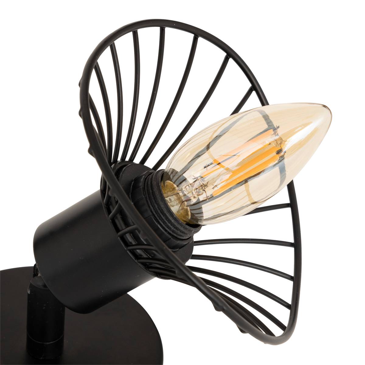 Wall/Ceiling Light "Adelia" Black, 10x10 cm