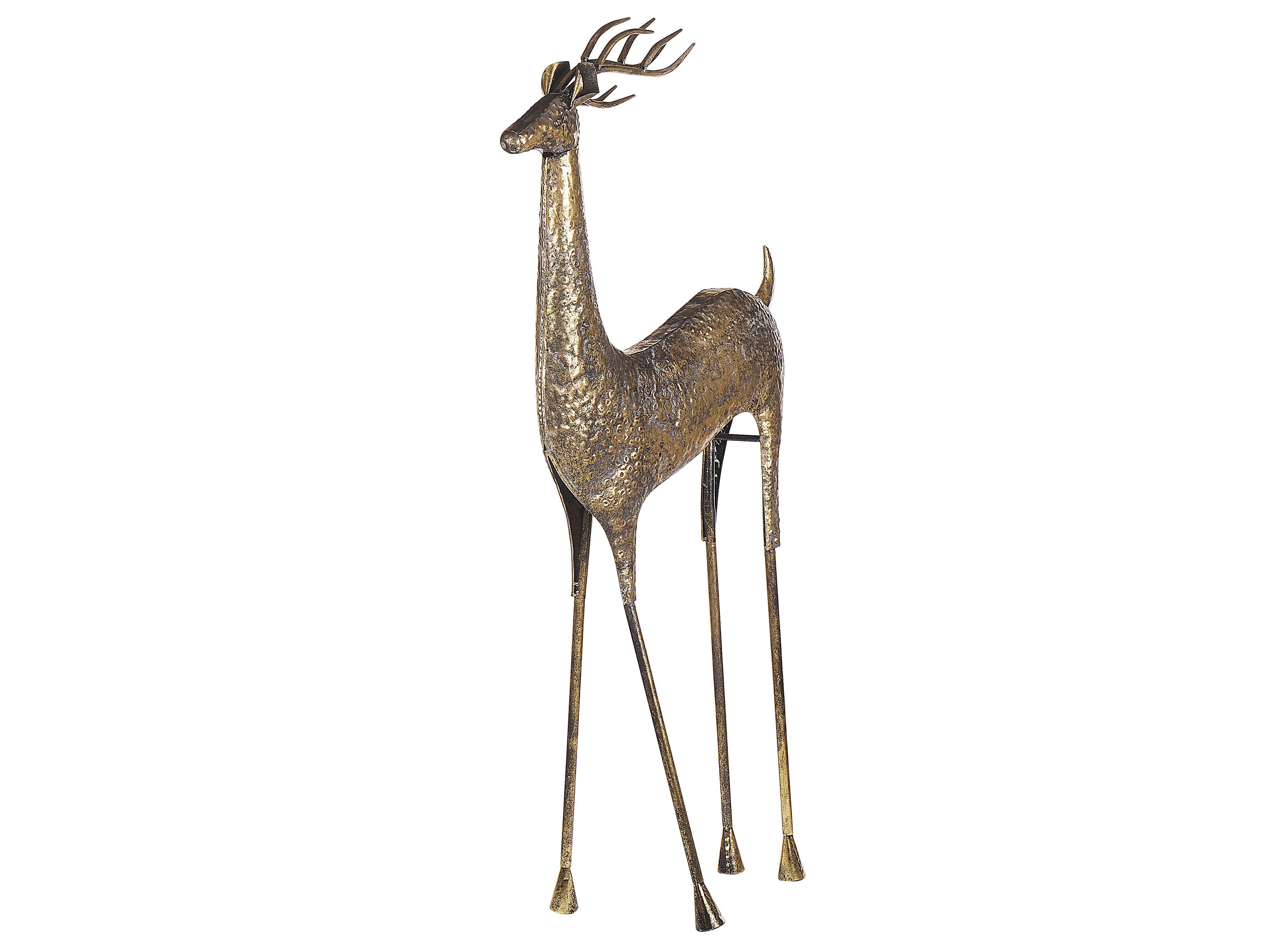 Floor Christmas Decoration PELLO Reindeer 126 cm Gold