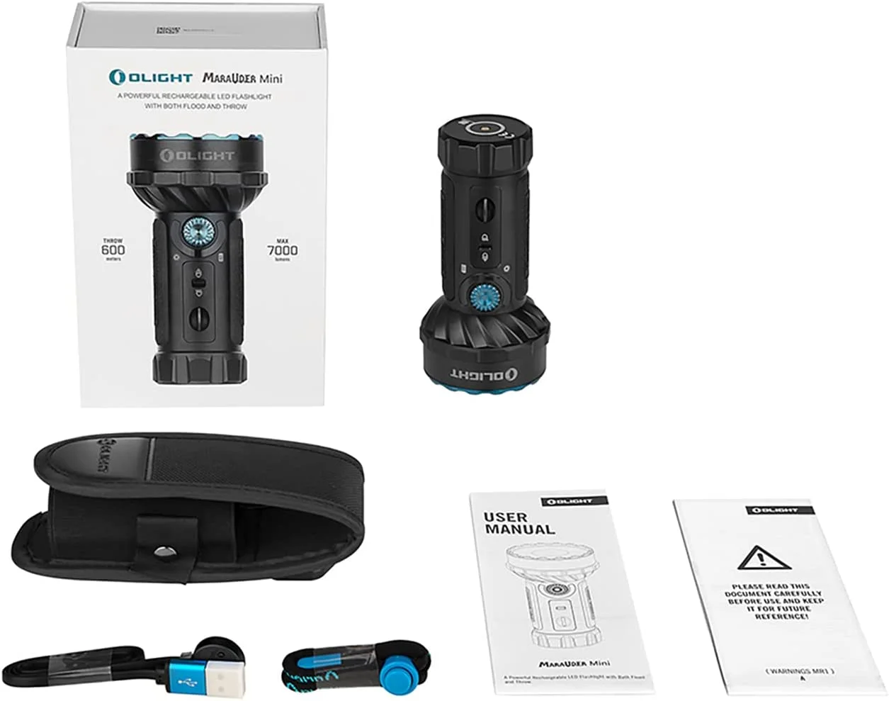 OLIGHT Marauder Mini 7,000 Lumens Bright Flashlight with 600 Meters Beam Distance, Powerful RGB Lights, Magnetic Rechargeable for Outdoors Work, Hunting, and Searching(Black) - Image 13