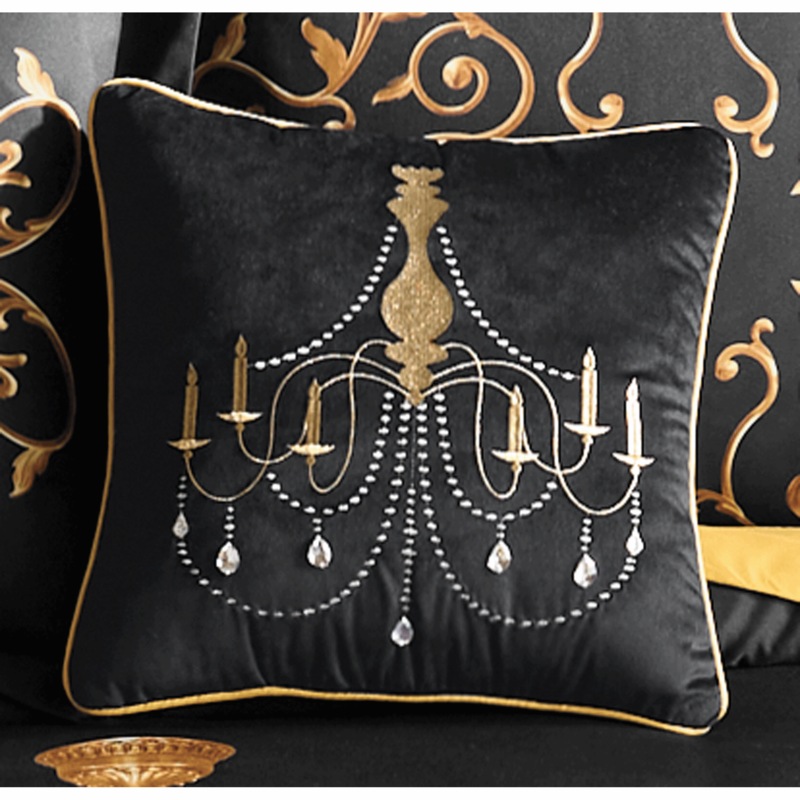 Chandelier Decorative Pillow - MIDNIGHT VELVET CATALOG
