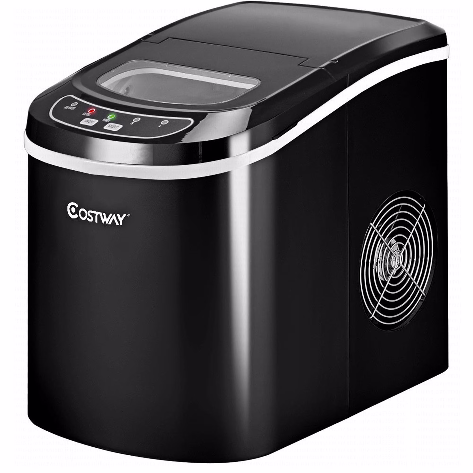 Costway Silver Portable Compact Electric Ice Maker Machine Mini Cube 26lb/Day - Image 7