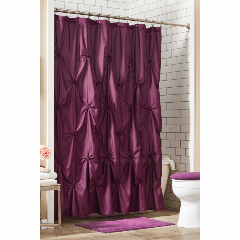 Serene Ruched Shower Curtain - MIDNIGHT VELVET CATALOG
