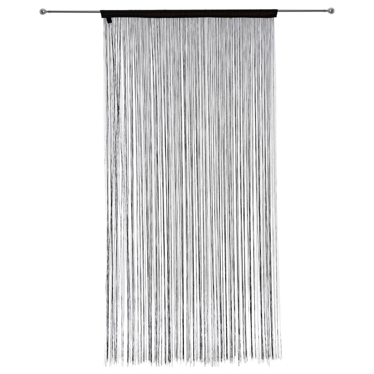 Thread curtain Black, 90x200 cm