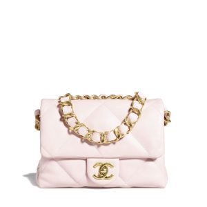 Chanel Classic Medium Blue Lambskin Rainbow Hardware – CB0311:1High-quality replica