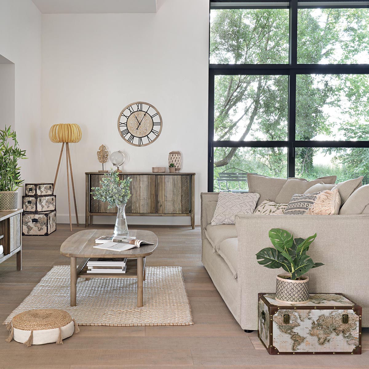 Set 4 trunks "Map World" 4 pieces