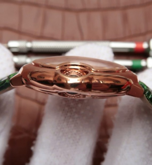 Replica Cartier Ballon Bleu 33mm RG White Textured Dial Leather Strap - Top club