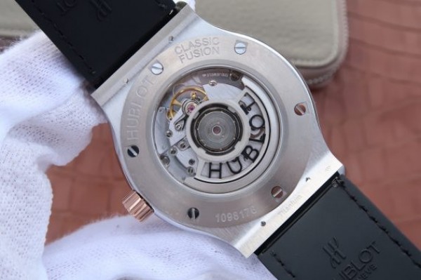 Replica Hublot Classic Fusion 42mm RG JJF White Dial Black Gummy Strap A2892 - Top club