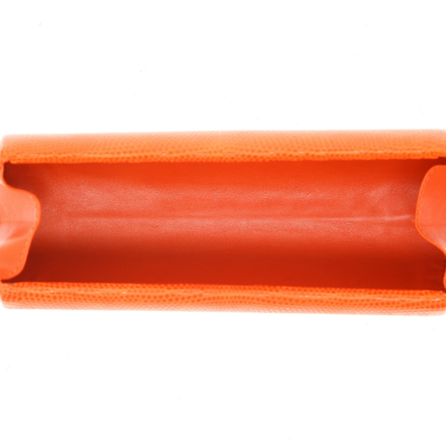 Dior pouch in orange lizzard1:1High-quality replica