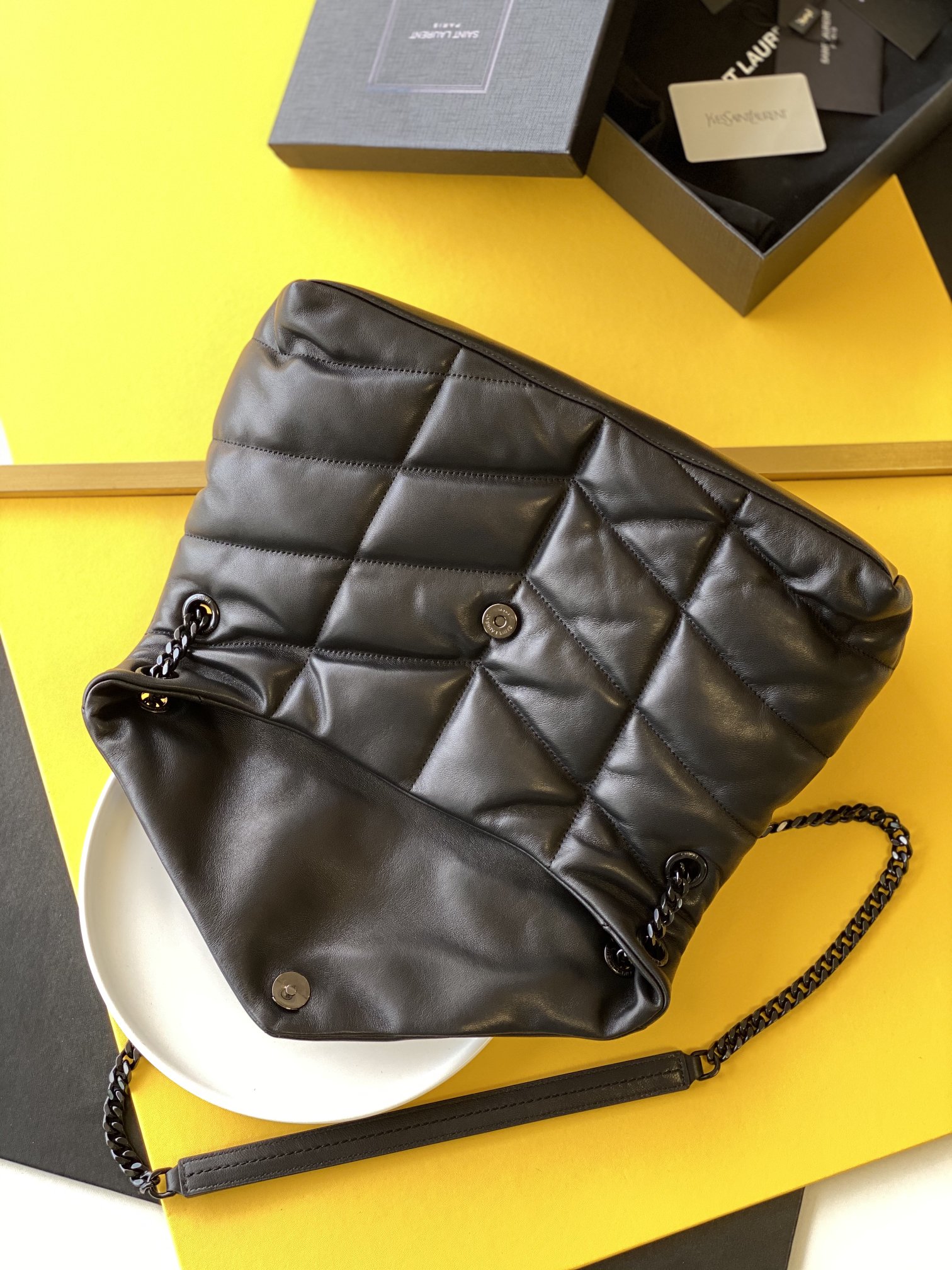 PUFFER MEDIUM CHAIN BAG IN DENIM AND SMOOTH LEATHER1:1High-quality replica