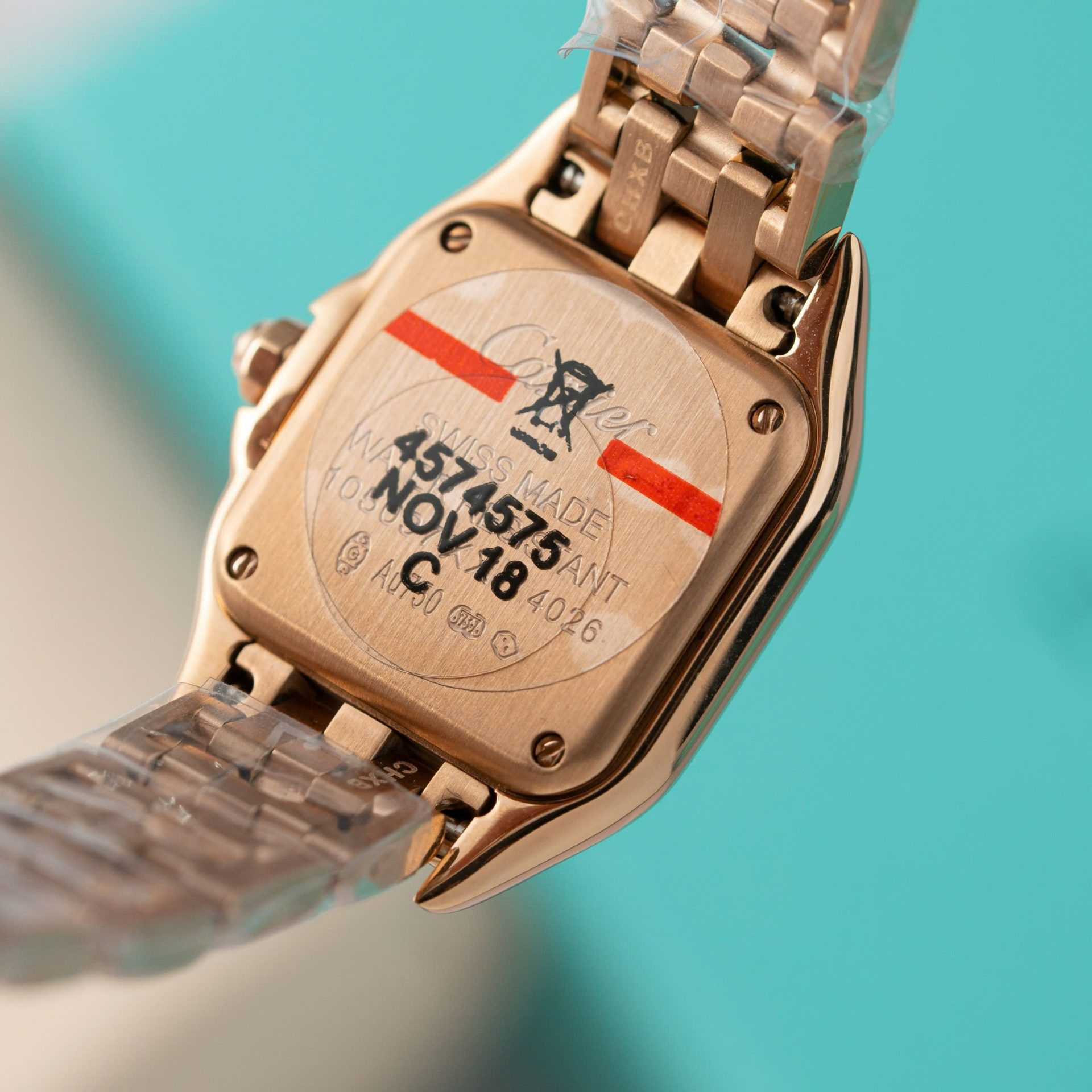 Cartier Panthere Replica Watch Rose Gold With Diamond Bezel 22mm - Top club