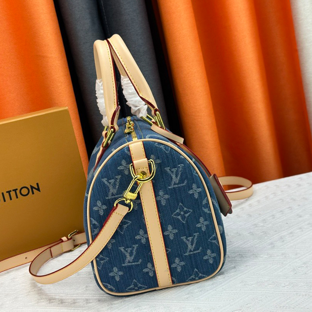 Louis Vuitton Speedy Bandoulière 25 Denim Handbag Crossbody Bag1:1High-quality replica